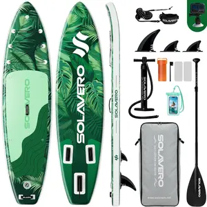 Stand Up Paddle Board 11' Inflatable SUP for Adults, Blow Up Paddle Board with Non-Slip EVA Deck 500LB Capacity Wide Board for All Skill Levels