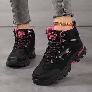 Durable Women's Hiking Shoes - Non-Slip Rubber Sole, All-Season Synthetic Leather & Breathable Fabric Upper