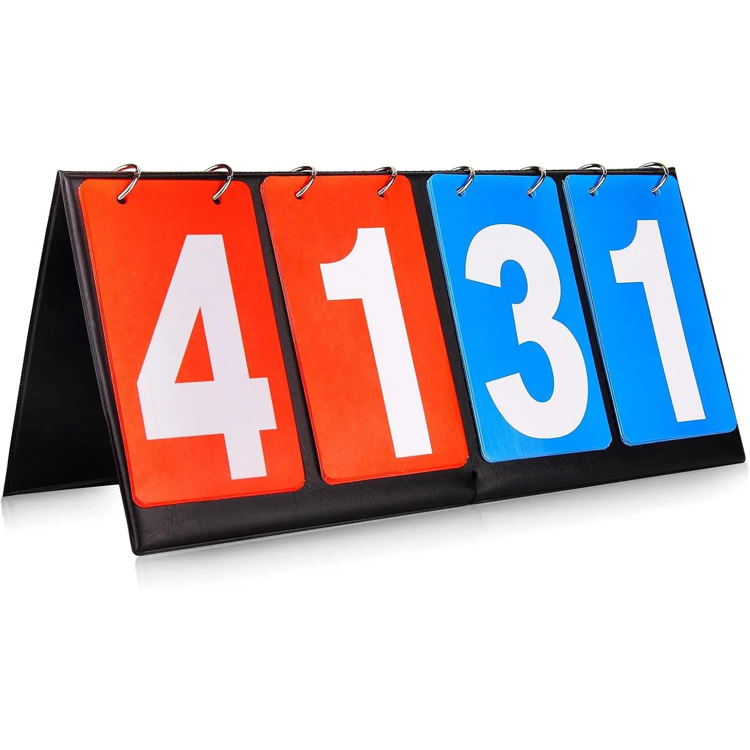 14.2Inch*6.1Inch Portable Tabletop Flip Scoreboard - PU+Membrane Convenient Easy-to-Use Flip Scoring Keeper with Easy Dismantling, Portable Setup for Table Tennis, Indoor and Outdoor Games