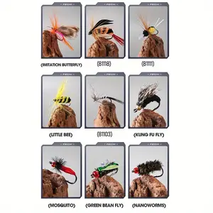 9PCS Mosquito Fly Fishing Lures - Micro Stream Insect Simulated Bait Hooks
