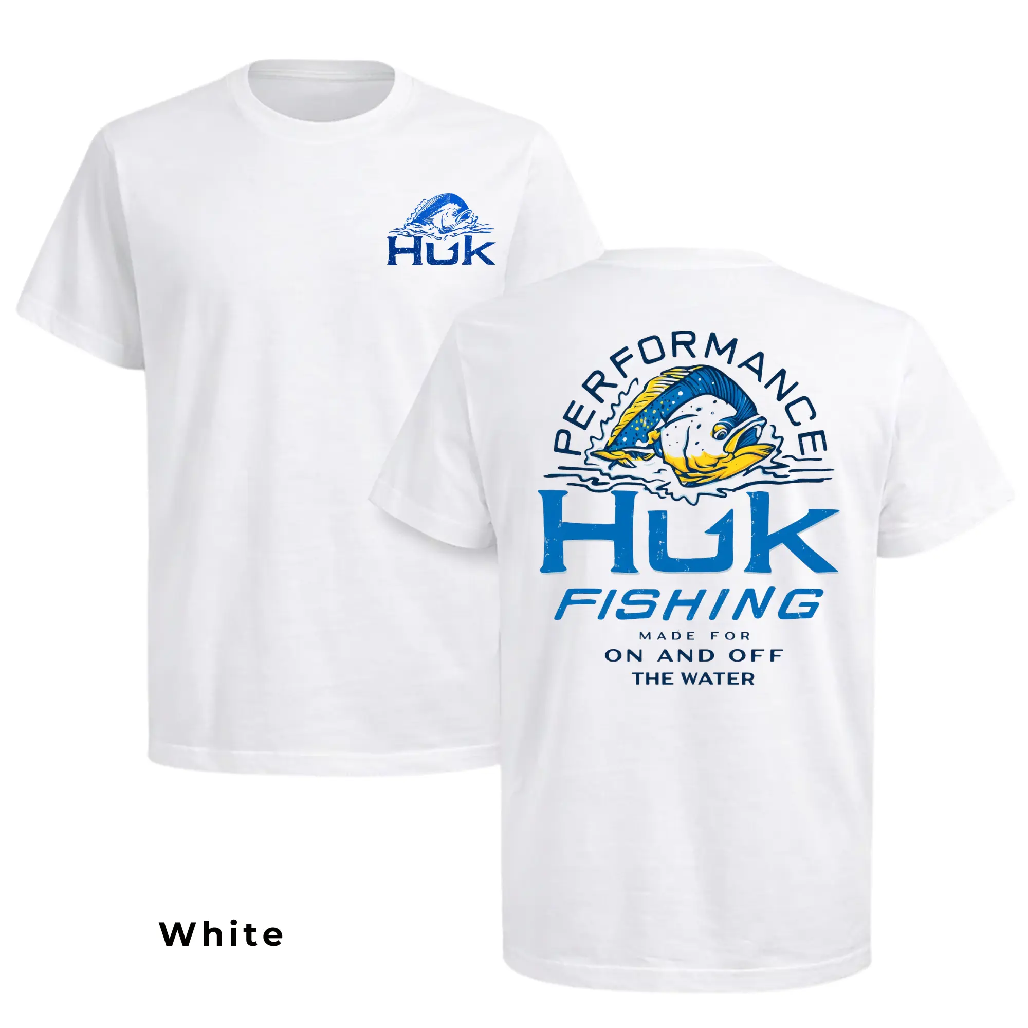 Huk Performance Fishing Shirt, Mahi Mahi Fish Graphic Tee, Offshore Fishing T-Shirt, Saltwater Fishing Shirt, Gift for Fishermen