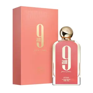 AFNAN 9 AM Pour Femme Eau de Parfum Spray, 3.4 Ounce Perfume Fragrance Citrus Floral for Women AFNAN 9 AM Pour Femme Eau de Parfum Spray, 3.4 Ounce Perfume Fragrance Citrus Floral for Women
