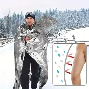 Emergency Insulated Blanket Set, Waterproof Individual Packaging Lightweight Survival Blanket, Pet Material, Camping Hiking Homeless First Aid, Emergency Survival Gear