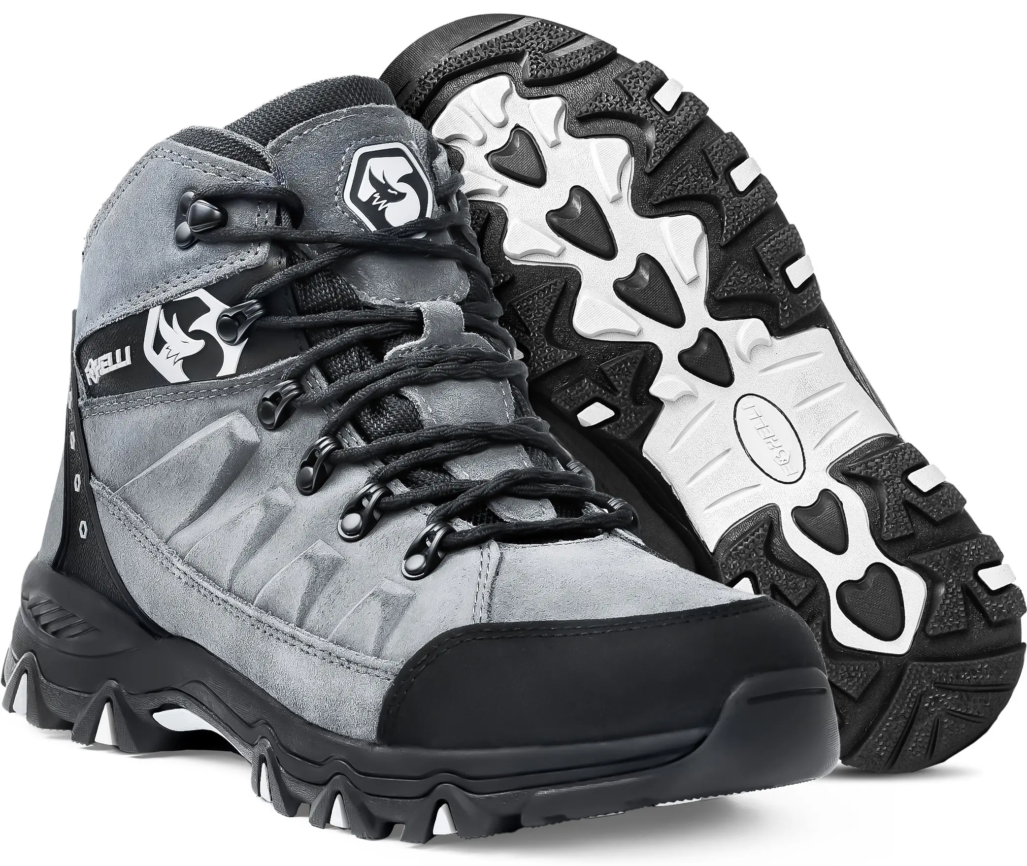 Foxelli Men’s Hiking Boots – Waterproof Breathable & Lightweight Suede Leather Hiking Boots for Men Trekking Camping Shoes
