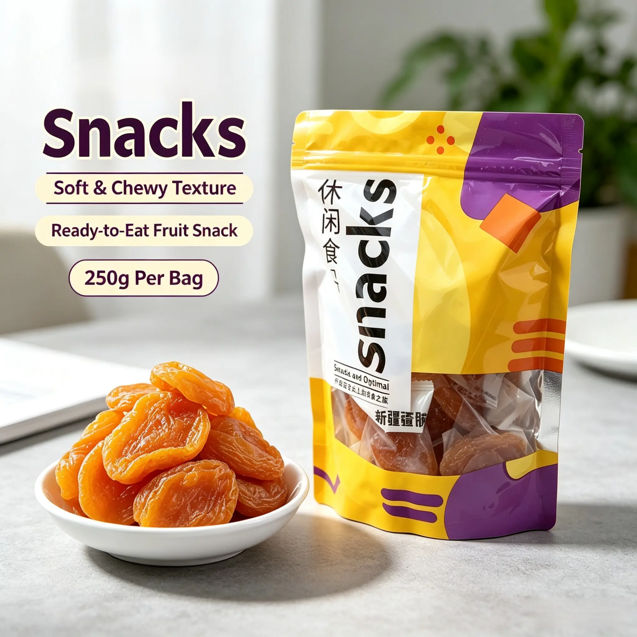 Natural and healthy, without added sugar: Rich in dietary fiber, protein, vitamins and various minerals, with a rich aroma and a delicious, nutritious taste.-Ready to eat natural dried apricots