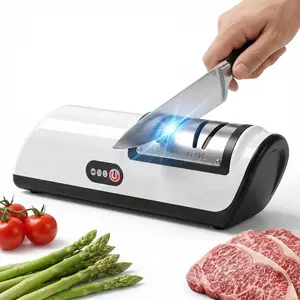 Professional Kitchen Knife Sharpener, Cordless Electric 2-Stage Precision System (Fine & Ultra-Fine), USB Rechargeable Tool-Grade Design for Kitchen Knives & Scissors, Quiet, Safe to Use Bltyzio