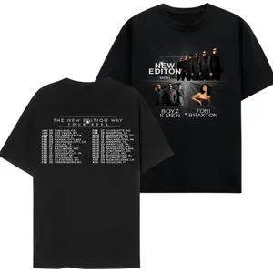 🎶[Graphic Tee] The New Edition Way Tour 2026 T-Shirt| Vintage R&B Concert Graphic Tee Featuring Boyz II Men & Toni Braxton| Retro Music Tour Shirt| Soft Cotton Unisex Short Sleeve| Classic Fan Merch| Sizes S-5XL
