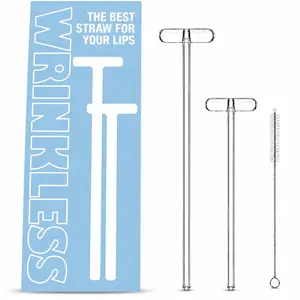 Anti-Wrinkle Glass Straw Set
