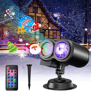 12-in-1 holiday projection light with 3D wave and 12 high-definition slides, waterproof LED stage light. Includes slides for 12 holidays such as Valentine's Day, Thanksgiving, and Independence Day.