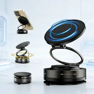 Foldable Suction Car Phone Holder | Vacuum Magnetic MagSafe Mount for iPhone 17/16/15 & Android