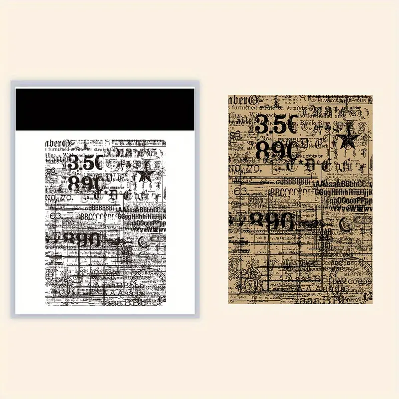 Vintage Literary Style Carbon Steel Silicone Stamp Set with Multiple Math Symbols, Transparent Design, Includes Largest Mold - DIY Scrapbooking, Handmade Album Decoration, Birthday Thank You Card Craft Supplies