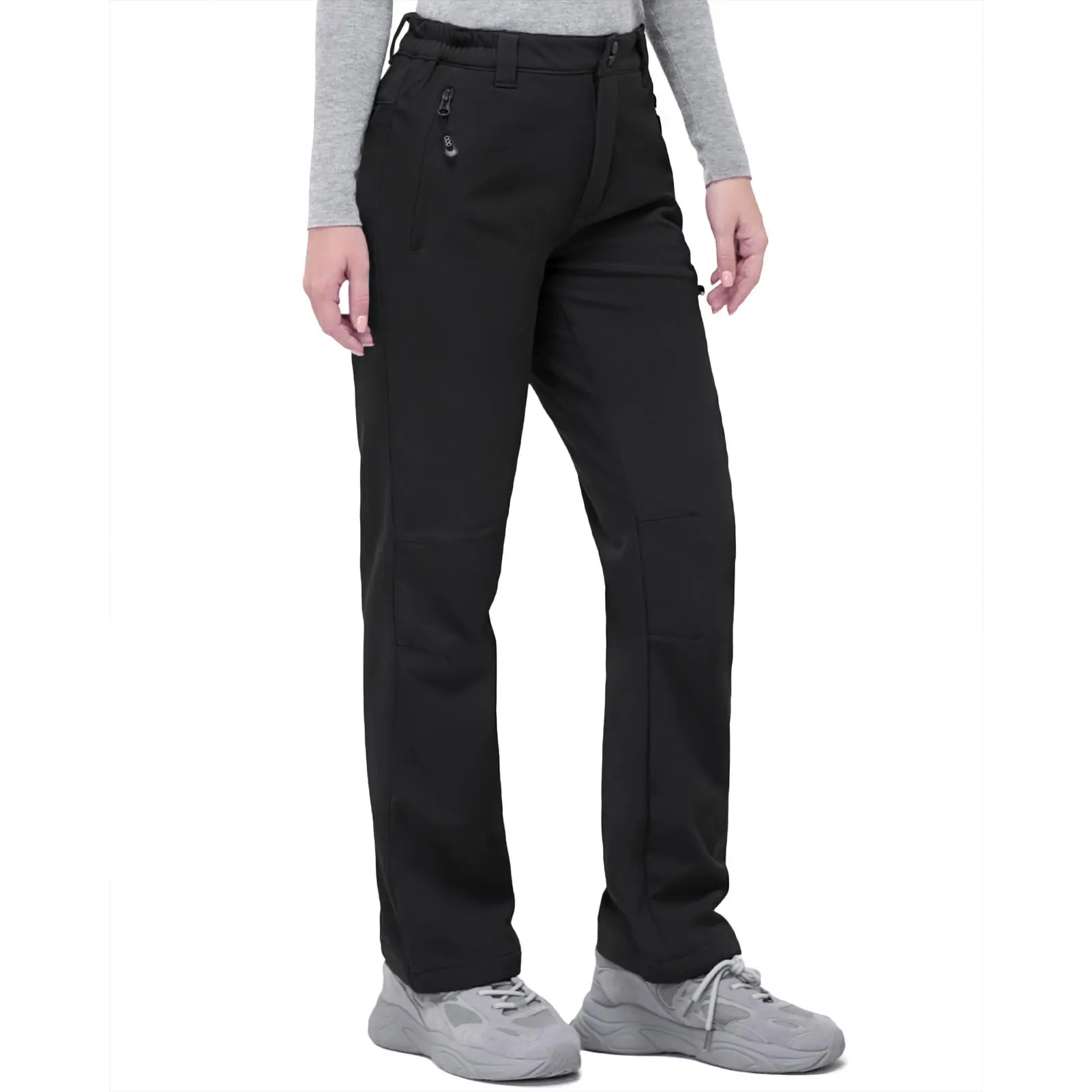 33,000ft Womens Waterproof Hiking Pants Fleece-Lined Snow Pants Windproof Warm Ski Pants for Snowboarding