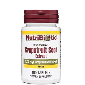 Grapefruit Seed Extract Tablets 125mg, 100 Count | Premium Grade GSE with Bioflavonoids | Potent Immune & Overall Health Support | Easy to Swallow | Vegan, Gluten Free, Non-GMO