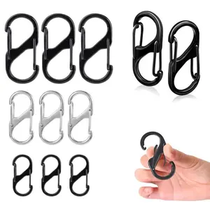 9pcs/set S-Shaped Double-Ended Spring Hooks - Waterproof Zipper Pull Lock Buckles for Backpacks, Outdoor Gear, Hiking, Fishing & Camping Equipment Repair