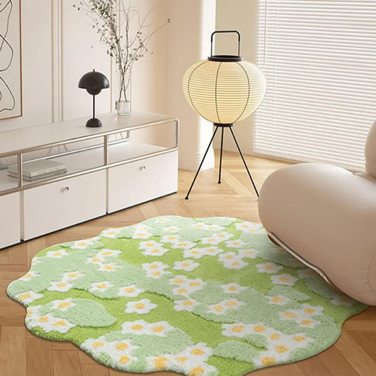 3d Flower Pattern Rug, 1 Count Non-slip Soft Floor Mat, Decorative Carpet for Home Living Room Bedroom Study Room, Home Decor