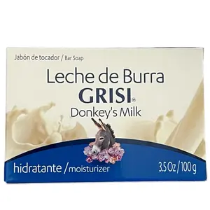 2x LECHE DE BURRA HIDRATANTE-GRISI-Donkey’s Milk Moisturizing-Brighting Bar Soap 3.5 OZ