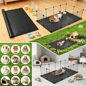 1PC EVA Non-Slip Washable Hamster Bedding Cage Mat Reusable Easy-Cut Multi-Size Small Animals Bed & Playpen Mat Cage Liner Cage Accessories Reptile Carpet Liner, Hamster Cage Habitat, Animal Enclosure, Suitable for Rabbits, Guinea Pigs, Hamster