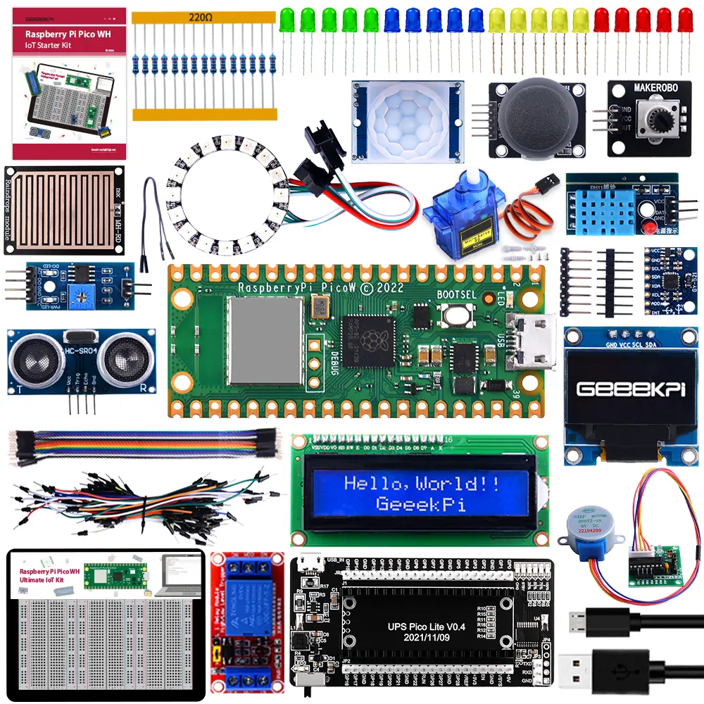 52Pi Raspberry Pi Pico W Ultimate Kit for Raspberry MicroPython Programming