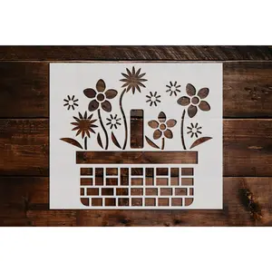 Basket of Flowers Stencil - Art and Wall Stencil