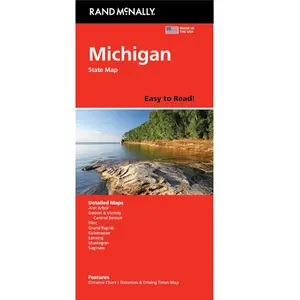Rand McNally Easy to Read: Michigan State Map