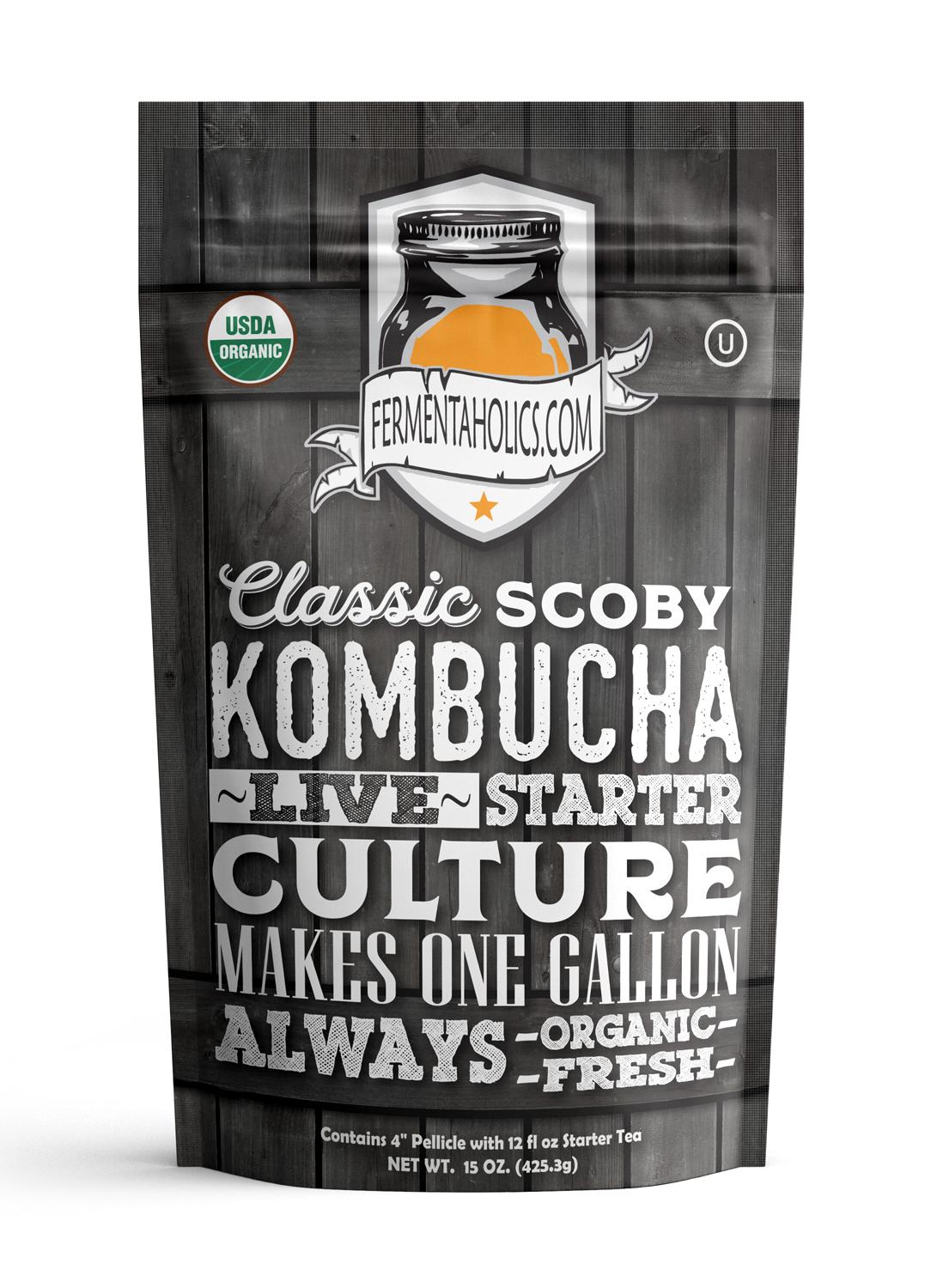 Classic Kombucha SCOBY – USDA Certified Organic Live Kombucha Starter Culture Drinks Beverage Classic Kombucha SCOBY – USDA Certified Organic Live Kombucha Starter Culture Drinks Beverage