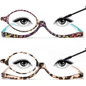 2 Pairs Makeup Reading Glasses for Women Magnifying Flip Down Cosmetic Readers