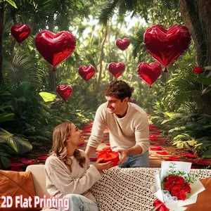 2d flat banner  Polyester Valentine'S Day Heart Balloons Decor Backdrop Festival banner-suitable for festivals, courtyards, studios, homes and garden celebrations- perfect Valentine 's Day gift