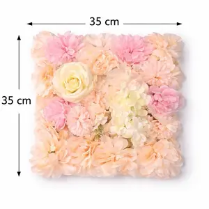 Blush Bloom Floral Wall Panel 35x35cm