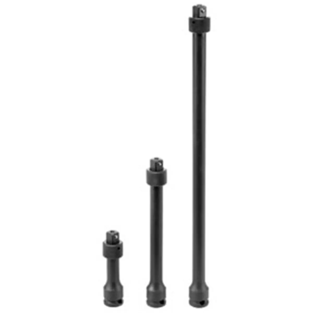 212 MAIN 3-Piece 0.37 in. Drive Impact Locking Extension Set - Impact-Use Design, Positive Locking Ball Mechanism, Quick Release, Ideal for Hard-to-Reach Areas
