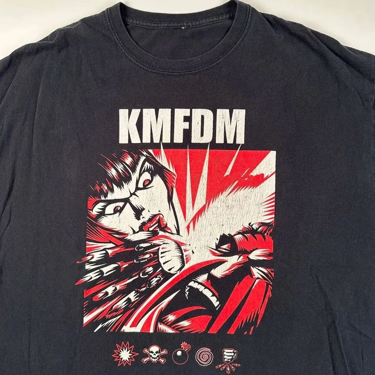 1-Sided KMFDM Band Shirt All Size Unisex II32 S