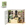 DIY Miniature Coffee Shop Dollhouse Kit for 6-8 Years, Beginner-Friendly BPA-Free Craft with LED Lights, Realistic Tiny Cafe Scene, Rich Accessories, Detailed Barista Tools & Decor, Comfy Glow Home Decor, Unisex Gift (Requires 2 AAA Batteries)