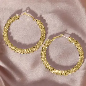 Big hoop earrings,Personalized large ear ring design,stylish accessories, casual and fashionable jewelry, Mother's Day and Valentine's Day gifts, jewelry gifts for her,14k gold-plated