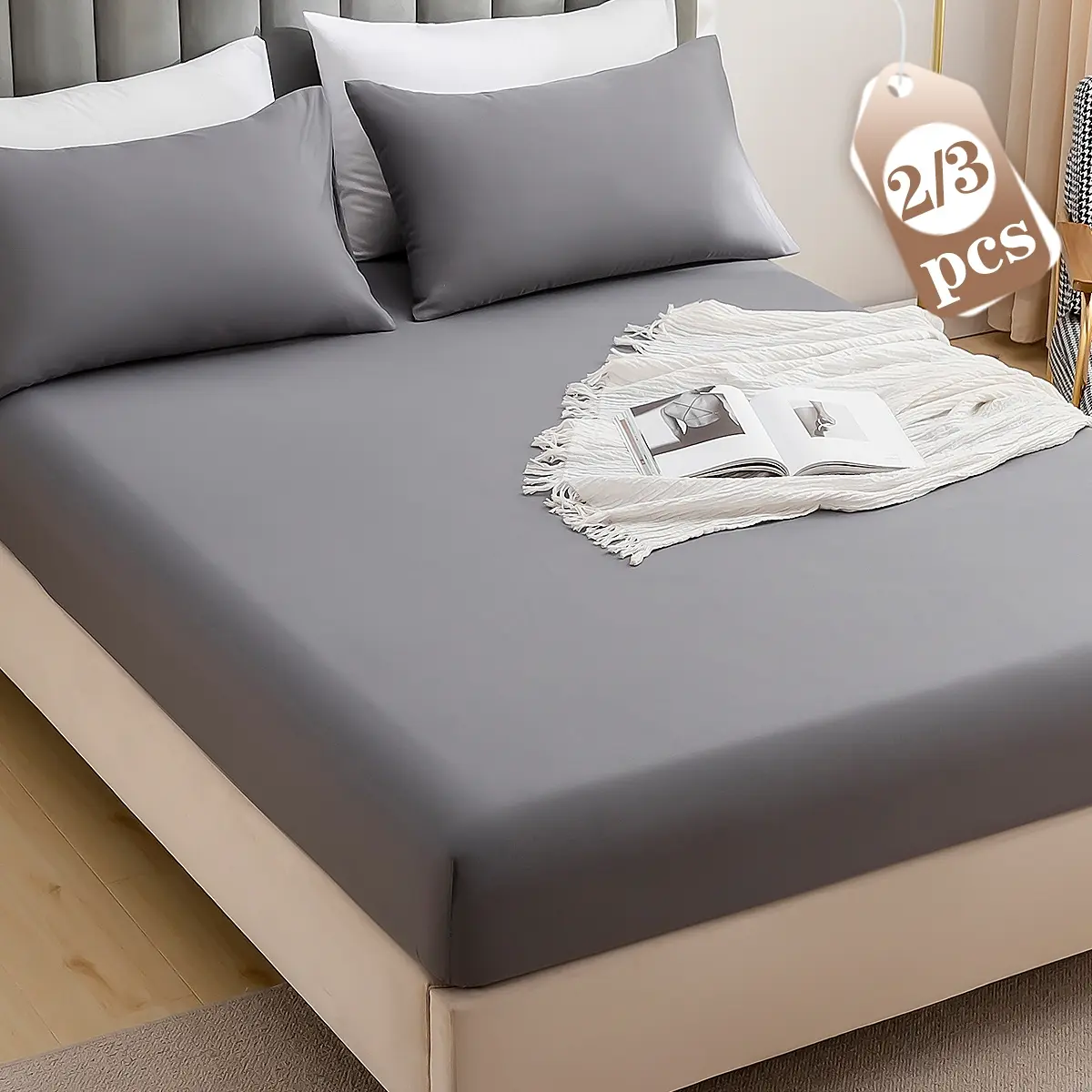 Soft Fleece Bed Sheet Sets 2/3pcs, Cozy Mattress Protector for Fall & Winter, Deep Pocket Design, for All Sizes, Breathable Durable Sheets
