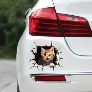 Cute Animal Theme Universal Car Sticker, Self-Adhesive Durable Vinyl Material, Single Use, Suitable for Car Bumper, Truck, Motorcycle, Window, Laptop, Car Decals