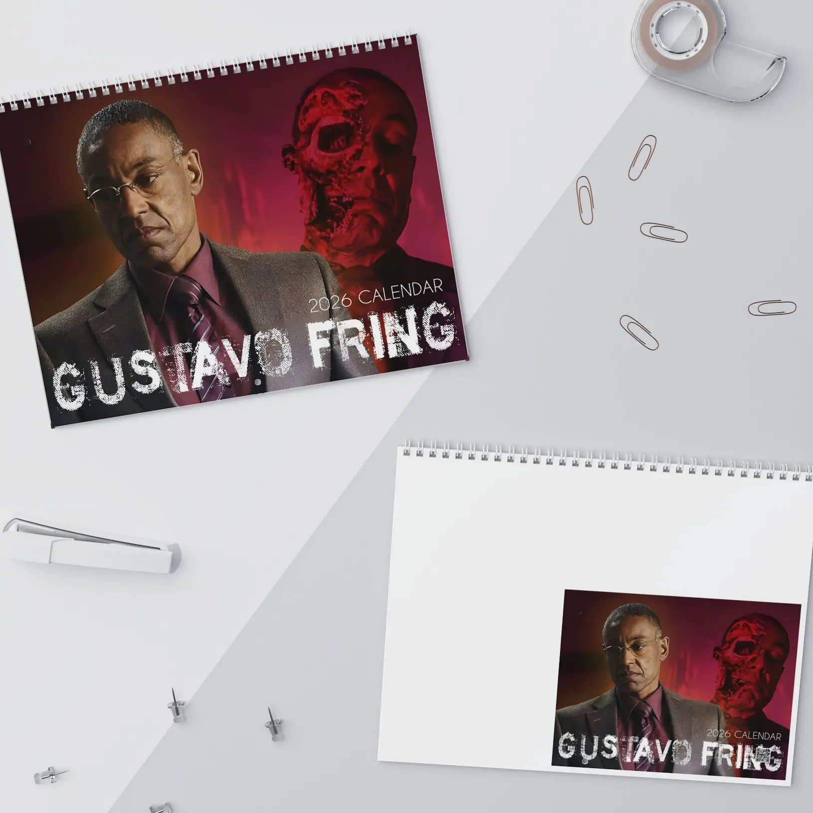Gustavo Fring 2027 Calendar, Breaking Bad Calendar, Los Pollos Hermanos Merch, Better Call Saul, TV Series Memorabilia Calendar