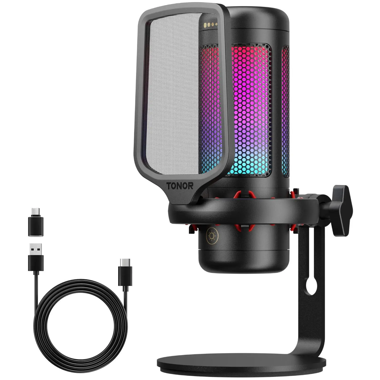 Metal Base, USB/Type-C, Black