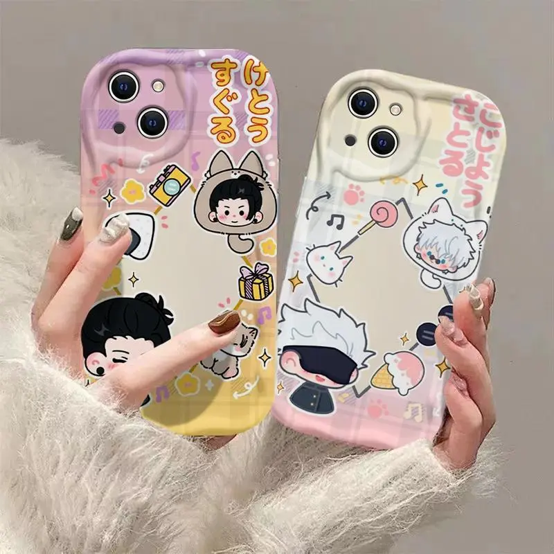 Cute Personalized Cartoon Animal 3D Wave Shockproof Smartphone Casing - Mobile Phone Accessories for iPhone 17 Air, 16, 15, 14, 13, 12, 11 Pro Max Plus Devices