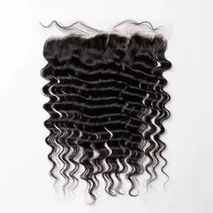 13x4 Loose Deep/Water Wave/Deep Wave Remy Human Hair HD Lace Frontal with Natural Hairline