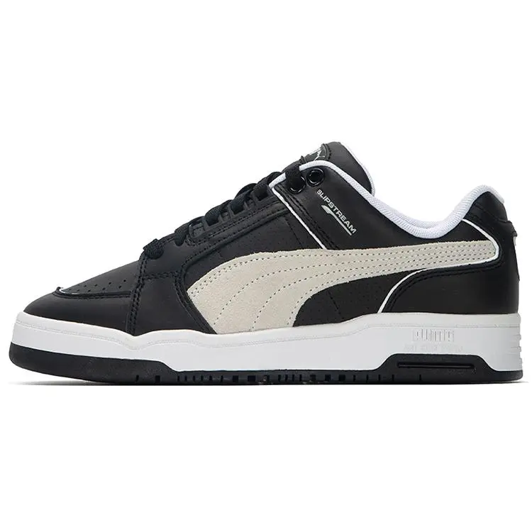 Women's PUMA Slipstream Retro Low-Top Sneakers - Unisex Black and White Casual Athletic Trainer Footwear, Stylish Shoe
