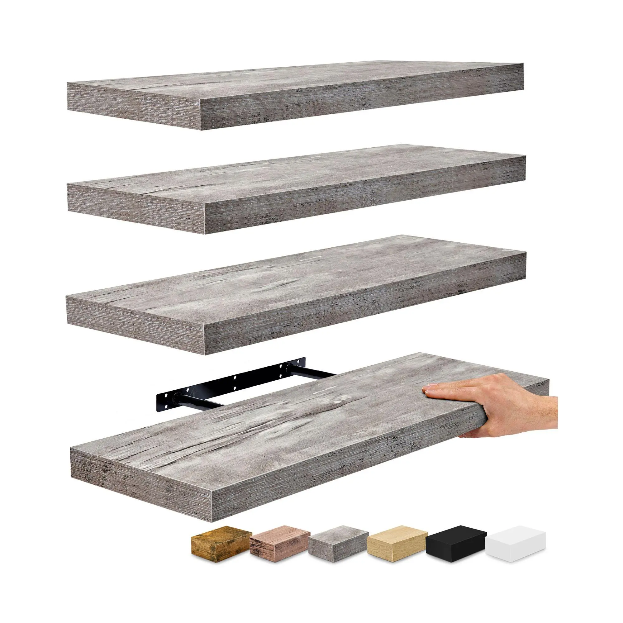 Sorbus Floating Shelves Wall Mounted (4 Pack) Sorbus Floating Shelves Wall Mounted (4 Pack)