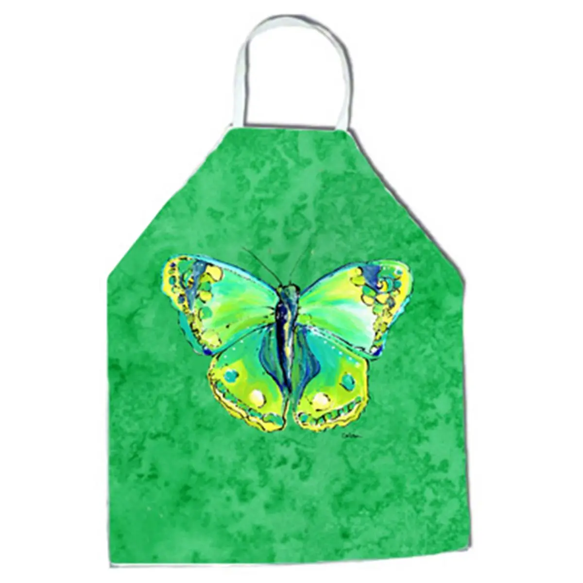 Carolines Treasures 8863APRON 27 H x 31 W in. Butterfly Green on Green Apron