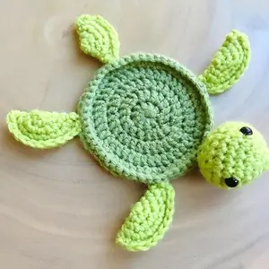 Crochet Tortoise Coasters,Funny Cute Handmade Woven Coaster Set,Cute Turtle Shaped Mug Cup Mat,Handmade Crochet Mug Coasters,Housewarming Gift