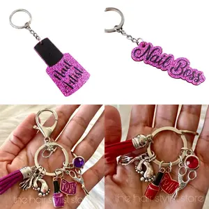 4 Pc Nail Artist Tech Bundle of Keychains