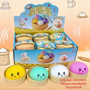 Blind Box Random Color Stress Relief Toy, Colorful Expression Baozi Squeeze Fun, Large Steamer Slow Rebound, Ultimate Relaxation Tool