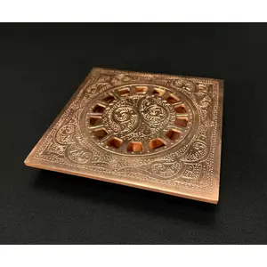 Brass Floor Drain – Red Copper Finish