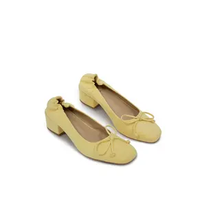 Margot Ballet Flats- Yellow Suede
