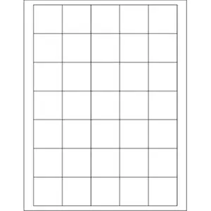 Box Partners  1.5 x 1.5 in. White Rectangle Laser Labels - Pack of 3500