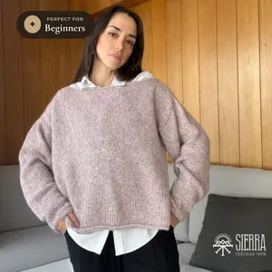 Sweet Rose Sweater - Beginner Knitting Kit