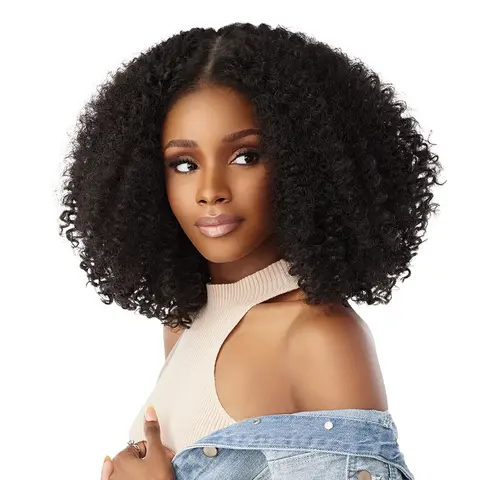 Sensationnel HD Lace Front Wig Curls Kinks N Co Curly Hair Glueless Kinky Edges Y-Part Kinky Zigzag Curls 14"