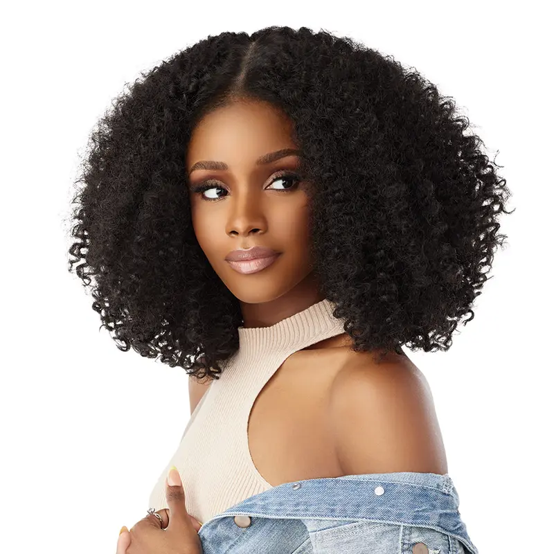 Sensationnel HD Lace Front Wig Curls Kinks N Co Curly Hair Glueless Kinky Edges Y-Part Kinky Zigzag Curls 14"